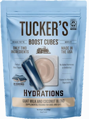 Tucker's Raw Frozen Boost Cubes - Hydration Goat Milk with Coconut 1lb Bag (20 servings per bag) puppy food,chew toy for puppies,small dog treats