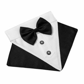 Tuxedo Dog Bandana - Black english tack set,horse saddle gear,equestrian supplies
