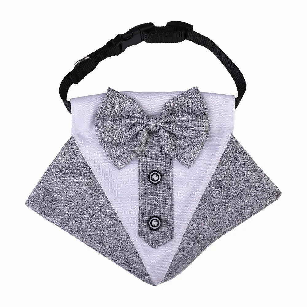 Tuxedo Dog Bandana - Grey english tack set,horse saddle gear,equestrian supplies