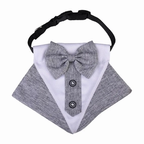 Tuxedo Dog Bandana - Grey english tack set,horse saddle gear,equestrian supplies