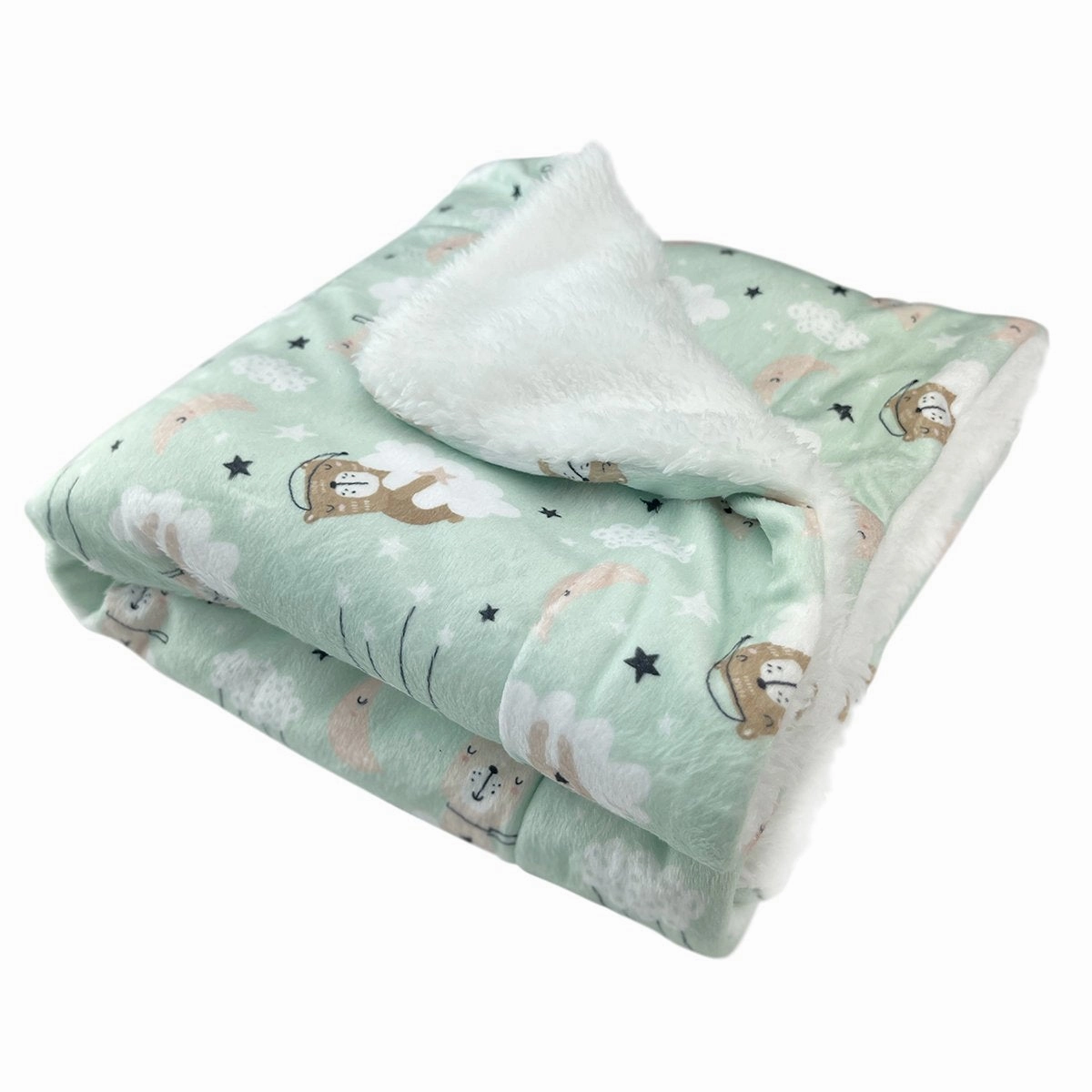 Ultra Soft Minky Bedtime Bears Dog Blanket fleece dog blanket,soft dog throw,cozy pet blanket