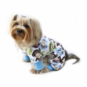 Ultra Soft Minky Monkey Dog Pajamas dog underwear,dog diaper,pet undergarments