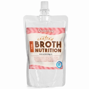 Underdog Bone Broth Pork Dog Food Topper (Frozen) 350ml raw pet food,frozen meat dog,raw feeding dog