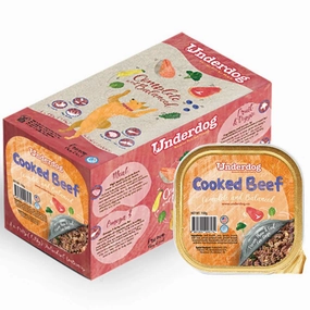 Underdog Cooked Beef Complete & Balanced Frozen Dog Food 1.2kg raw pet food,frozen meat dog,raw feeding dog