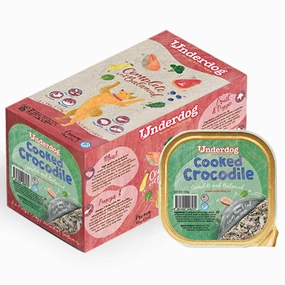 Underdog Cooked Crocodile Complete & Balanced Frozen Dog Food 1.2kg raw pet food,frozen meat dog,raw feeding dog