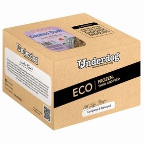 Underdog Cooked Duck Complete & Balanced Eco Pack Frozen Dog Food 3kg raw pet food,frozen meat dog,raw feeding dog