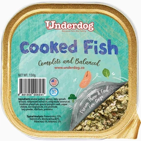 Underdog Cooked Fish Complete & Balanced Frozen Dog Food 150g raw pet food,frozen meat dog,raw feeding dog