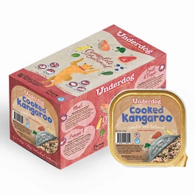 Underdog Cooked Kangaroo Complete & Balanced Frozen Dog Food 1.2kg raw pet food,frozen meat dog,raw feeding dog