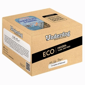 Underdog Cooked Pork & Salmon Complete & Balanced Eco Pack Frozen Dog Food 3kg raw pet food,frozen meat dog,raw feeding dog