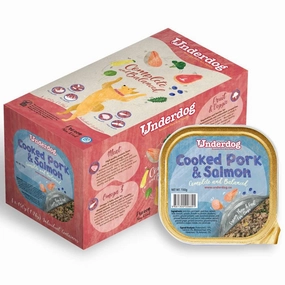 Underdog Cooked Pork & Salmon Complete & Balanced Frozen Dog Food 1.2kg raw pet food,frozen meat dog,raw feeding dog