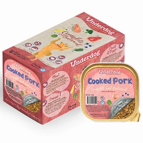 Underdog Cooked Pork Complete & Balanced Frozen Dog Food 1.2kg raw pet food,frozen meat dog,raw feeding dog