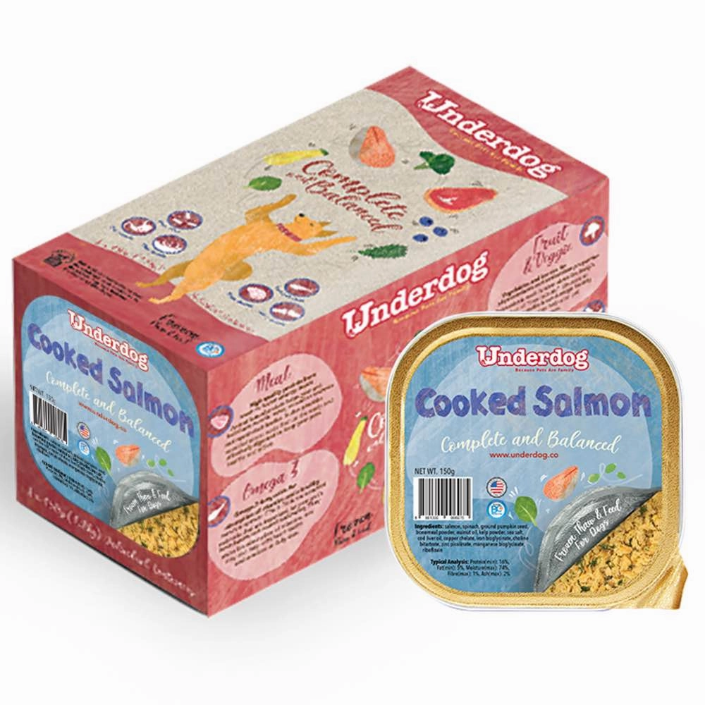 Underdog Cooked Salmon Complete & Balanced Frozen Dog Food 1.2kg raw pet food,frozen meat dog,raw feeding dog