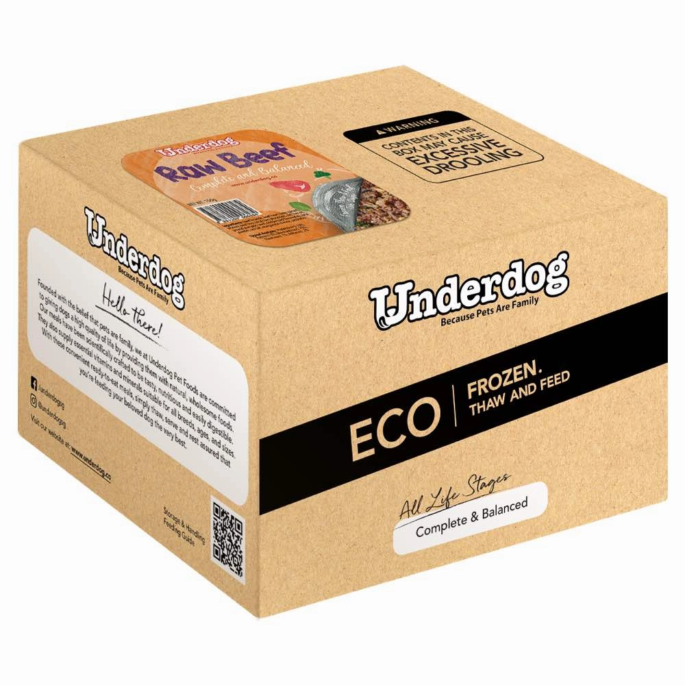 Underdog Raw Beef Complete & Balanced Eco Pack Frozen Dog Food 3kg raw pet food,frozen meat dog,raw feeding dog