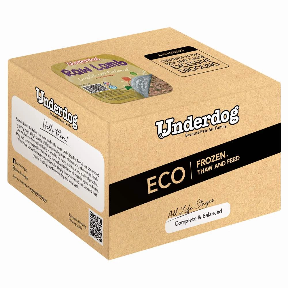 Underdog Raw Lamb Complete & Balanced Eco Pack Frozen Dog Food 3kg raw pet food,frozen meat dog,raw feeding dog