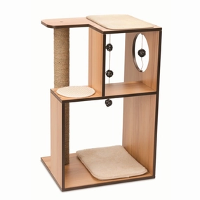 Vesper V-Box In Walnut Large Cat Condo cat scratching post,cat scratch pad,cat furniture scratcher