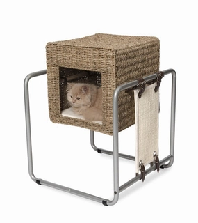 Vesper V-Cube Seaweed Cat Post cat scratching post,cat scratch pad,cat furniture scratcher