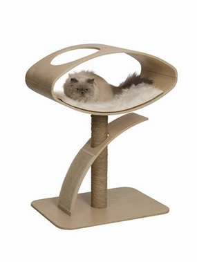Vesper V-High Lounge In Poplar Cat Post cat scratching post,cat scratch pad,cat furniture scratcher
