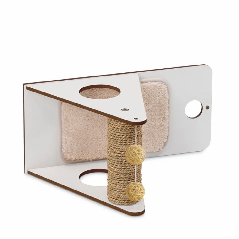 Vesper V-Playstation In White Cat Post cat scratching post,cat scratch pad,cat furniture scratcher