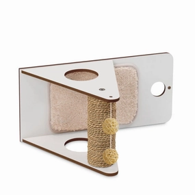 Vesper V-Playstation In White Cat Post cat scratching post,cat scratch pad,cat furniture scratcher