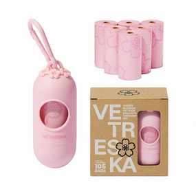 VETRESKA Cherry Blossom Dog Poop Bag Dispenser Set dog shampoo,pet wipes,dog cleaning spray