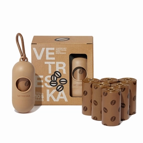 VETRESKA Coffee Dog Poop Bag Dispenser Set dog shampoo,pet wipes,dog cleaning spray