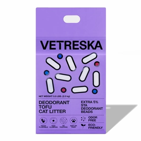 VETRESKA Deodorant Tofu Original Clumping Cat Litter 2.5kg clumping cat litter,natural cat litter,dust free cat litter