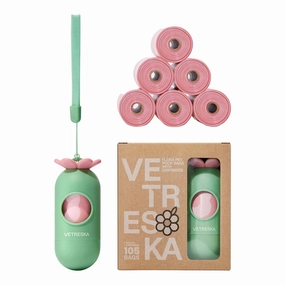 VETRESKA Flora Dog Poop Bag Dispenser Set dog shampoo,pet wipes,dog cleaning spray