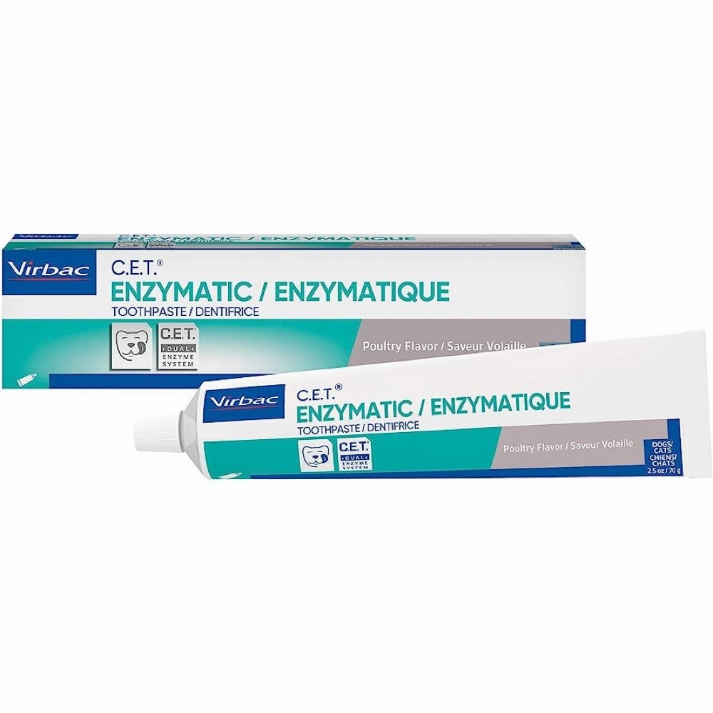 Virbac C.E.T. Enzymatic Toothpaste - Poultry 70g dog dental kit,pet toothbrush,dog oral care