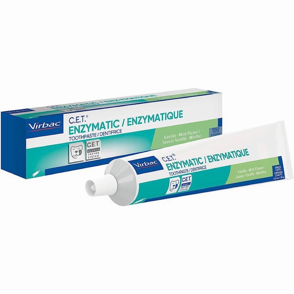 Virbac C.E.T. Enzymatic Toothpaste - Vanilla Mint 70g dog dental kit,pet toothbrush,dog oral care