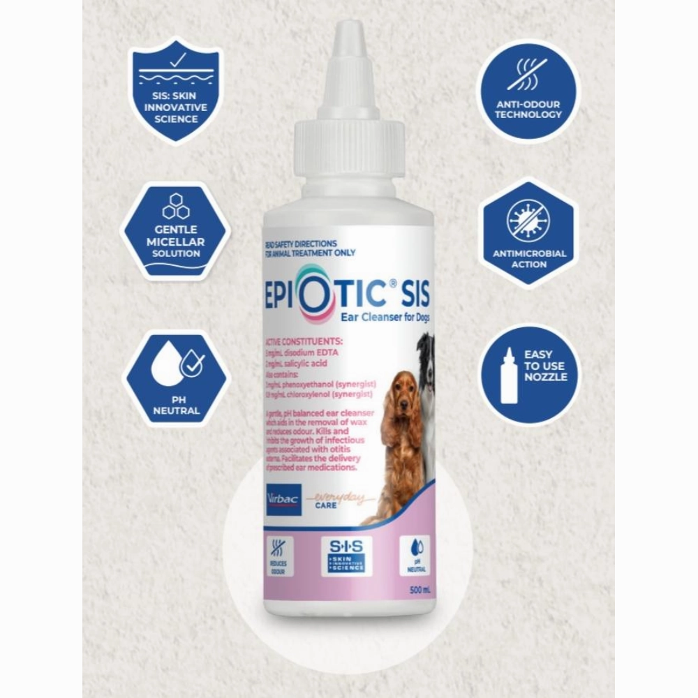 Virbac Epi-Otic Ear Cleanser for Dogs 120ml food toppers for dogs,dog gravy,dog flavor boost