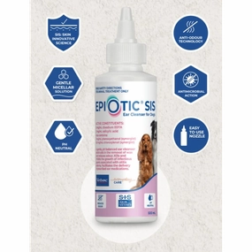 Virbac Epi-Otic Ear Cleanser for Dogs 120ml food toppers for dogs,dog gravy,dog flavor boost