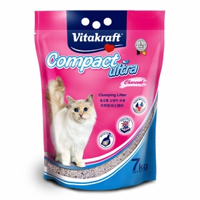 Vitakraft Compact Ultra Cat Litter Charcoal 7kg clumping cat litter,natural cat litter,dust free cat litter