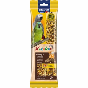 Vitakraft Kracker Honey & Aniseed for Parrots 180g bird seed mix,small bird food,parakeet pellets