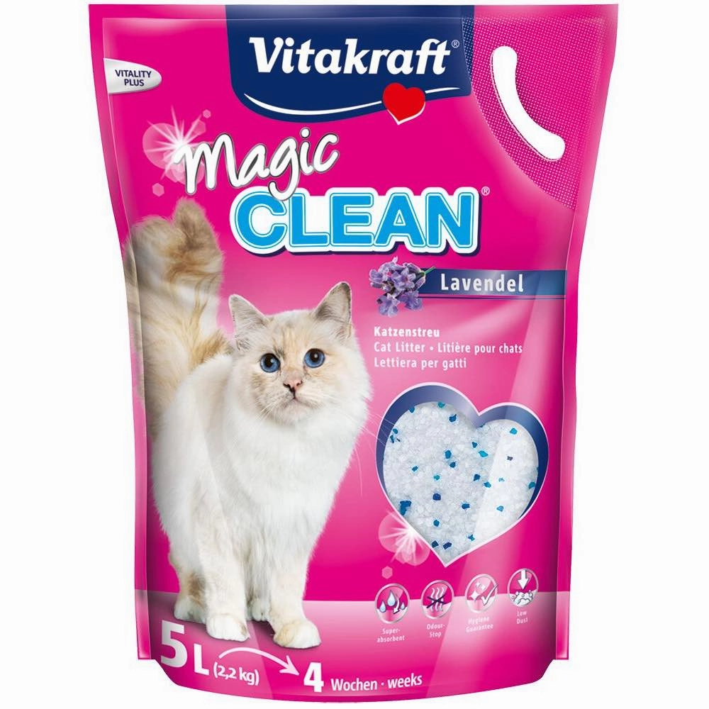 Vitakraft Magic Clean Lavender Cat Litter 5L clumping cat litter,natural cat litter,dust free cat litter