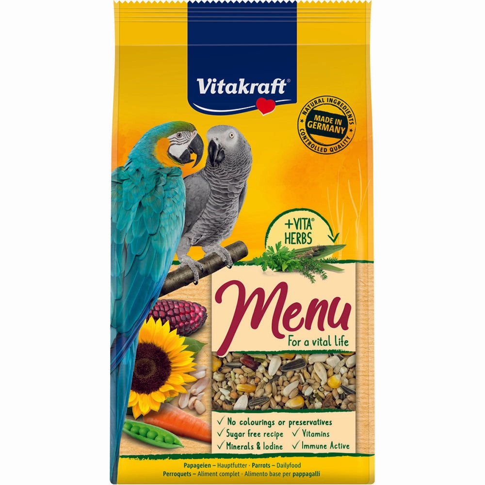 Vitakraft Premium Menu Parrots 1kg bird seed mix,small bird food,parakeet pellets