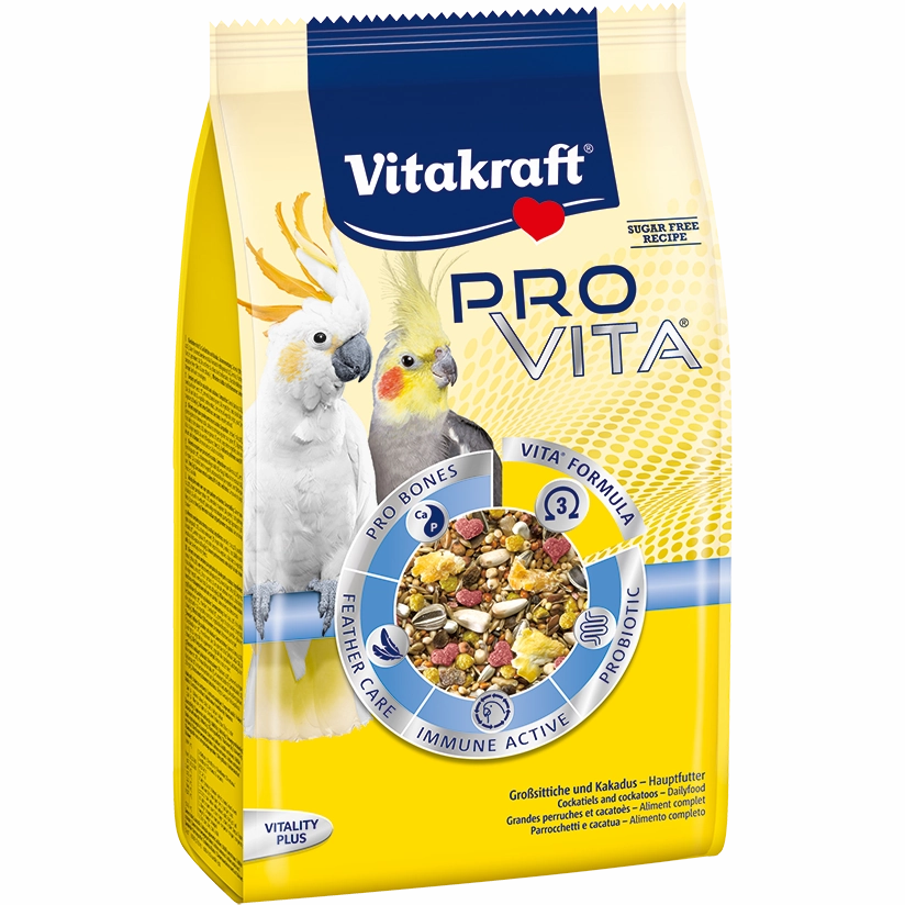 Vitakraft Pro Vita Cockatiels and Cockatoos 750g bird seed mix,small bird food,parakeet pellets