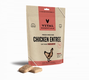 Vital Essentials Grain Free Chicken Dinner Patties Freeze Dried Raw Food for Cats cat toys and food,complete cat care,all in one cat kit