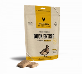 Vital Essentials Grain Free Duck Mini Patties Freeze Dried Raw Food for Cats cat toys and food,complete cat care,all in one cat kit