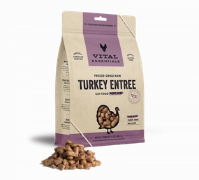 Vital Essentials Grain Free Turkey Mini Nibs Freeze Dried Raw Food for Cats cat toys and food,complete cat care,all in one cat kit
