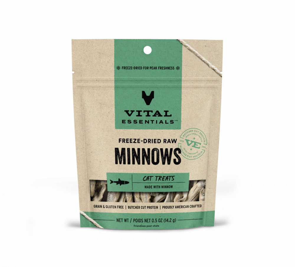 Vital Essentials Vital Cat Freeze Dried Grain Free Minnows Cat Treats cat supplies,cat essentials,cat accessories