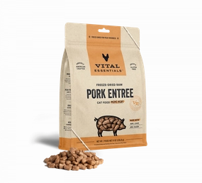 Vital Essentials Vital Cat Pork Mini Nibs Freeze Dried Cat Food cat supplies,cat essentials,cat accessories