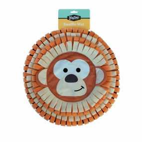 WagTime - Bashy the Monkey Snuffle Mat (44cm) squeaky dog toy,plush dog toy,soft chew toy