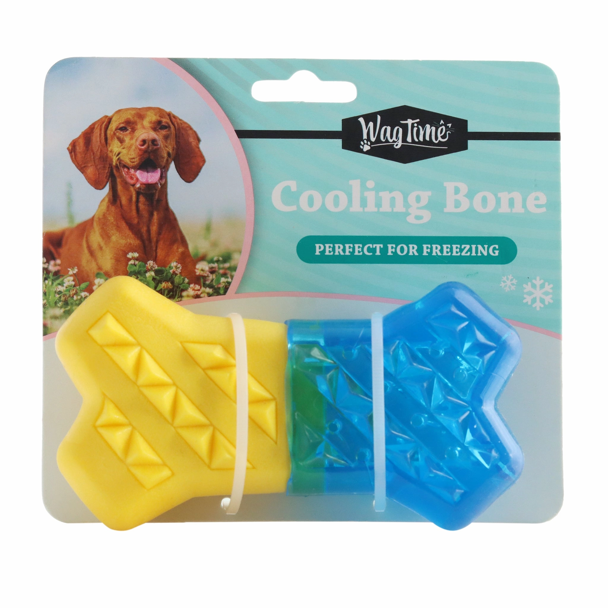 WagTime - Cooling Bone Chew Toy squeaky dog toy,plush dog toy,soft chew toy