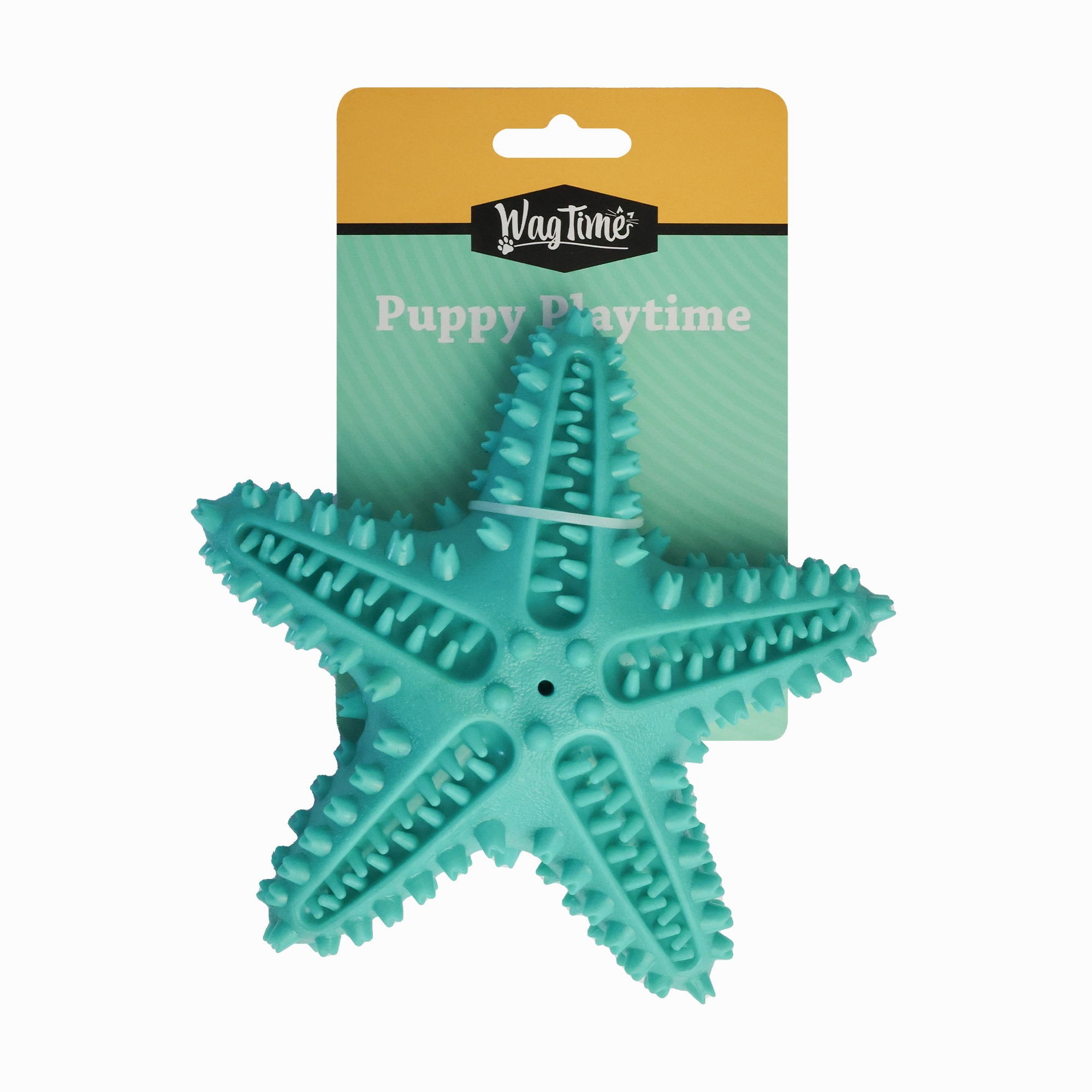 WagTime - Puppy Spikey Starfish (16cm) squeaky dog toy,plush dog toy,soft chew toy