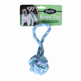 WagTime - Sling Ball Rope Toy (20cm) squeaky dog toy,plush dog toy,soft chew toy
