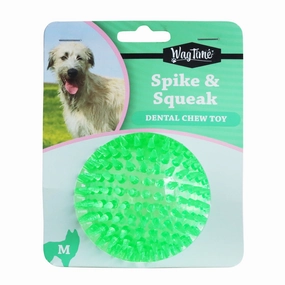 WagTime - Spike & Squeak Chew Toy (9cm) squeaky dog toy,plush dog toy,soft chew toy