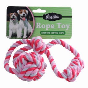 WagTime - Tug Rope Toy with Handle (34cm) squeaky dog toy,plush dog toy,soft chew toy
