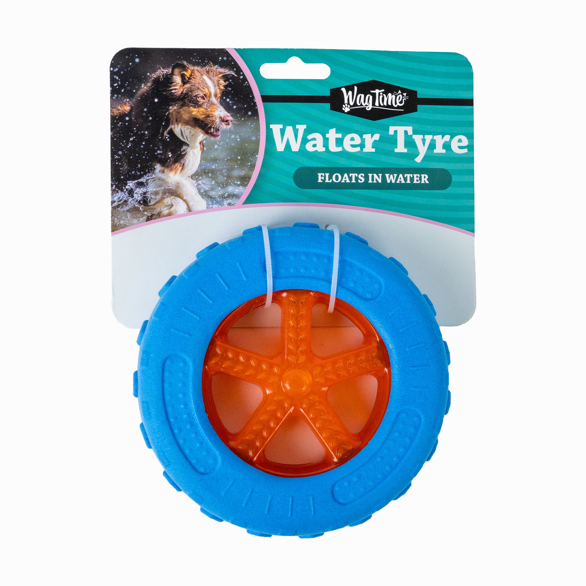 WagTime - Water Tyre Chew Toy squeaky dog toy,plush dog toy,soft chew toy