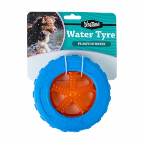 WagTime - Water Tyre Chew Toy squeaky dog toy,plush dog toy,soft chew toy