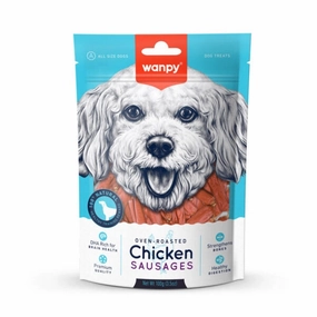 Wanpy Chicken Sausages 100g meat dog treat,healthy dog snack,jerky for dogs
